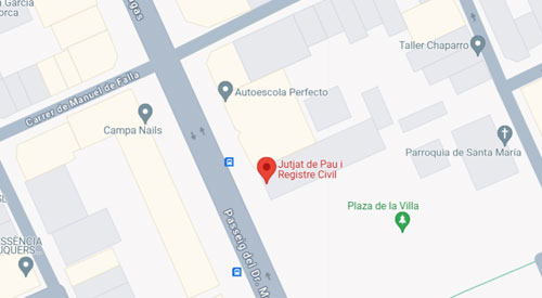 ubicacion Registro Civil Juzgado de Paz Barberà del Vallès Barcelona